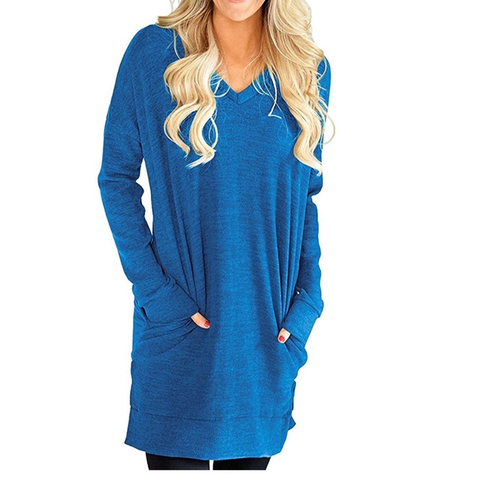 Casual Long Sleeved V-Neck Tunic, NWOT
